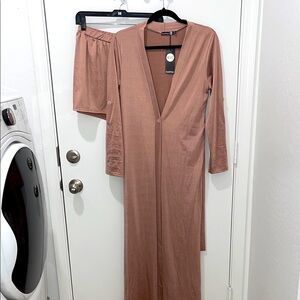 2 piece shorts and long cardigan Boohoo NIGHT OUT size medium two